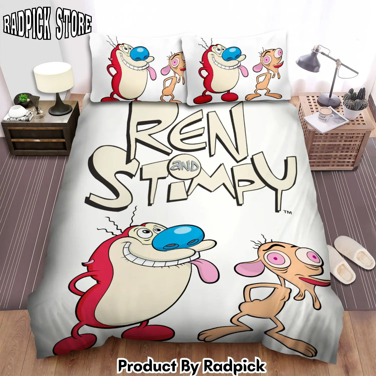 Radpick the ren and stimpy show digital illustration bed sheets spread duvet cover bedding sets rp327986